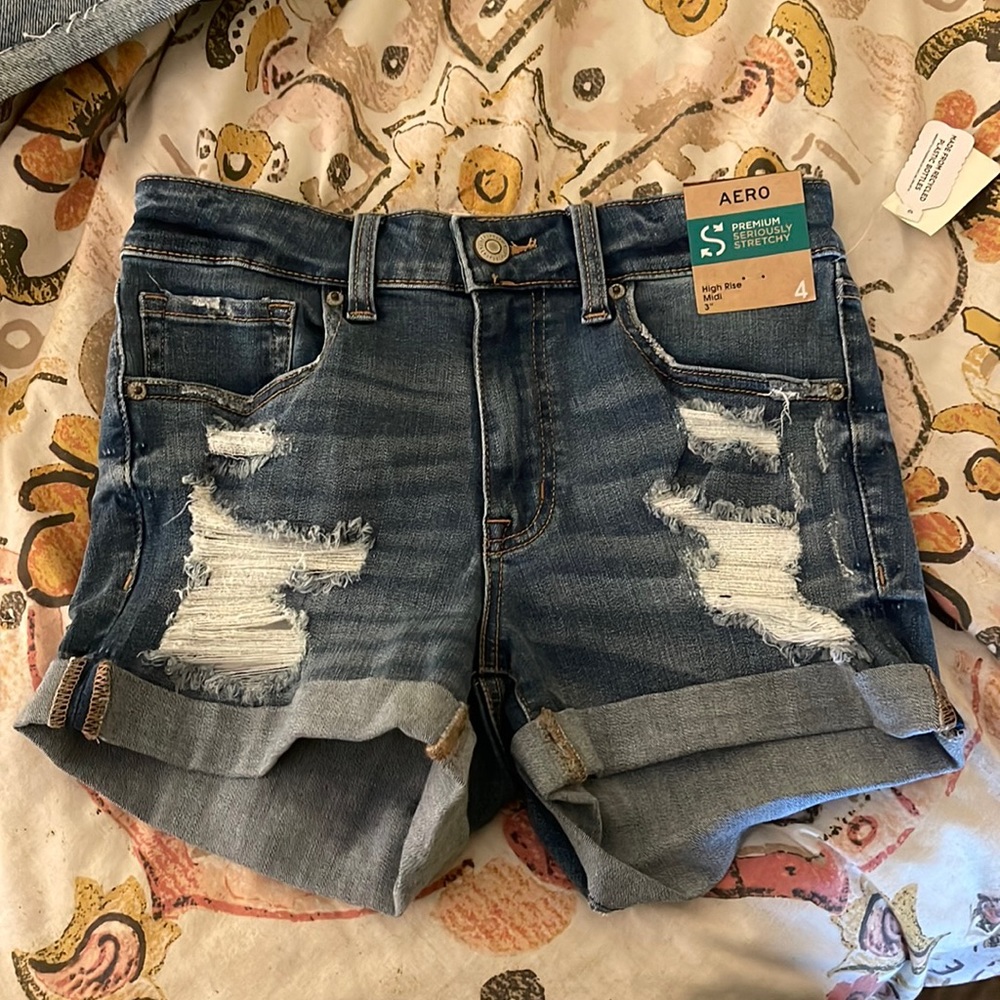 Aeropostale High Rise Denim Shorts